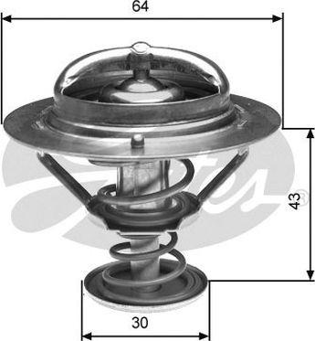 GATES-AU TH27082G1 - Термостат охлаждающей жидкости / корпус autospares.lv