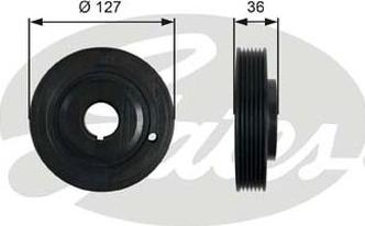 GATES-AU TVD1097 - Шкив коленчатого вала autospares.lv