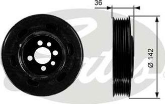 GATES-AU TVD1009 - Шкив коленчатого вала autospares.lv