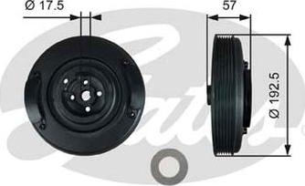 GATES-AU TVD1033 - Шкив коленчатого вала autospares.lv