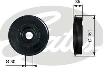 GATES-AU TVD1025 - Шкив коленчатого вала autospares.lv