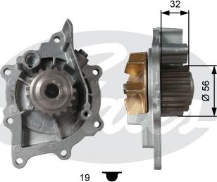 GATES-AU WP0090 - Водяной насос autospares.lv