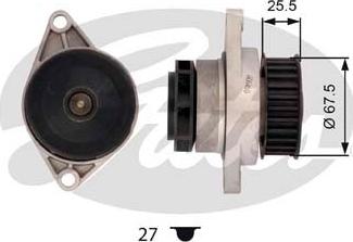 GATES-AU WP0017 - Водяной насос autospares.lv