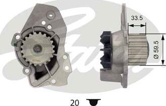 GATES-AU WP0027 - Водяной насос autospares.lv