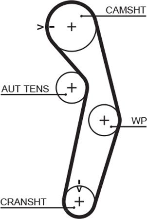 GATES-BR 5445XS - Зубчатый ремень ГРМ autospares.lv