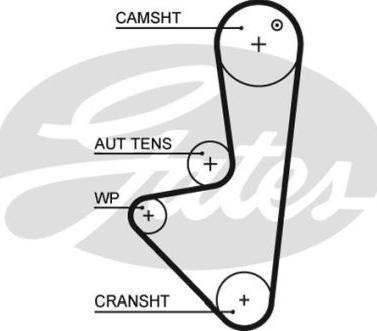 GATES-BR 58104X17XS - Зубчатый ремень ГРМ autospares.lv
