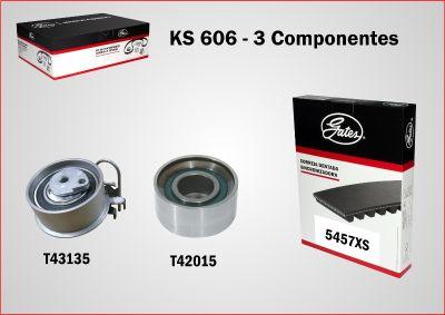 GATES-BR KS606 - Комплект зубчатого ремня ГРМ autospares.lv