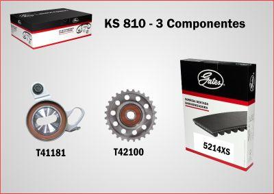 GATES-BR KS810 - Комплект зубчатого ремня ГРМ autospares.lv