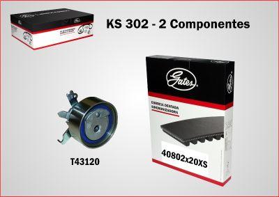 GATES-BR KS302 - Комплект зубчатого ремня ГРМ autospares.lv