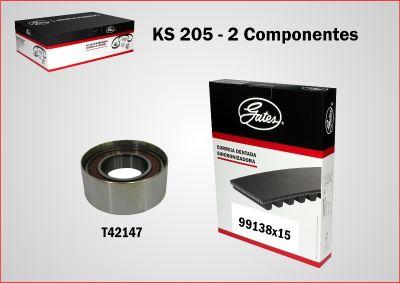 GATES-BR KS205 - Комплект зубчатого ремня ГРМ autospares.lv