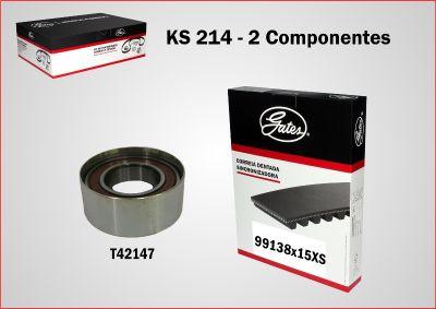 GATES-BR KS214 - Комплект зубчатого ремня ГРМ autospares.lv