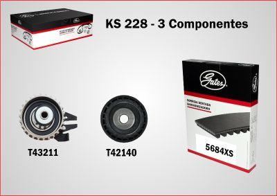 GATES-BR KS228 - Комплект зубчатого ремня ГРМ autospares.lv