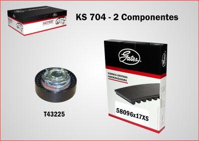 GATES-BR KS704 - Комплект зубчатого ремня ГРМ autospares.lv