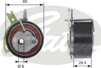 GATES-BR T43186 - Натяжной ролик, зубчатый ремень ГРМ autospares.lv