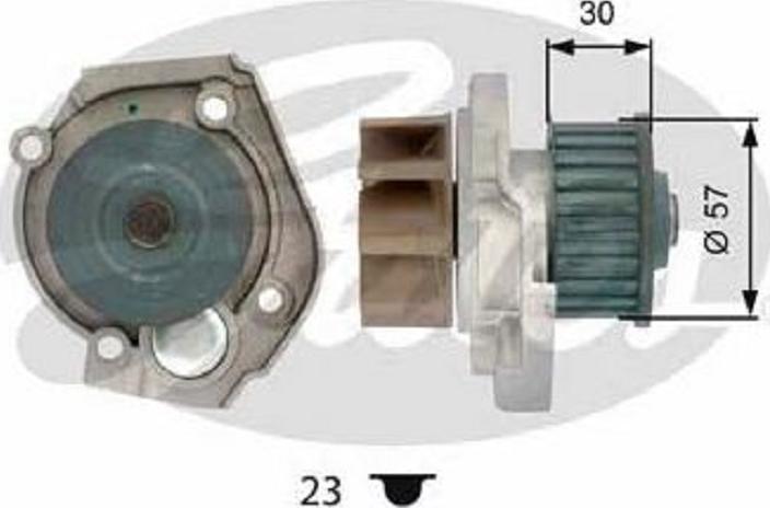 GATES-BR WP0069 - Водяной насос autospares.lv