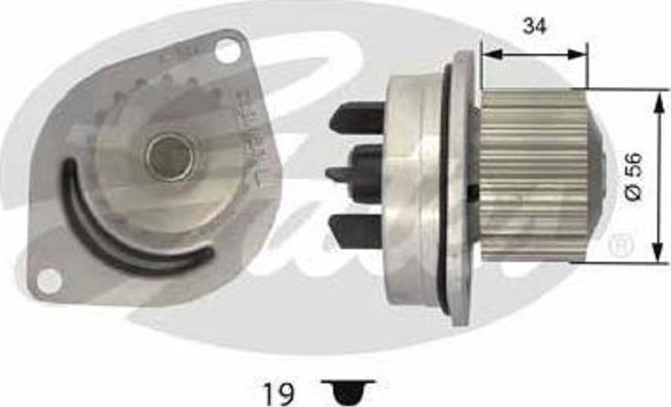 GATES-BR WP0038 - Водяной насос autospares.lv