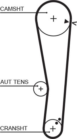 GATES-MX T324 - Зубчатый ремень ГРМ autospares.lv