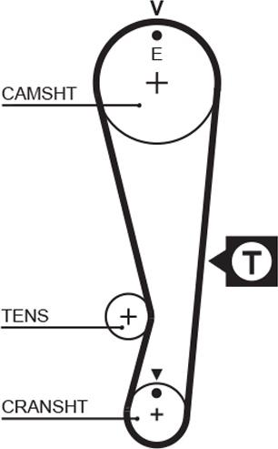 GATES-MX T212 - Зубчатый ремень ГРМ autospares.lv