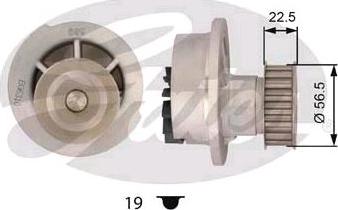 GATES-SEA 41080 - Водяной насос autospares.lv