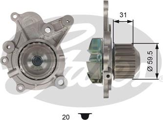 GATES-SEA GWP-0064 - Водяной насос autospares.lv