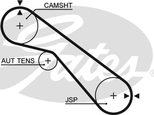 GATES-SEA T988 - Зубчатый ремень ГРМ autospares.lv
