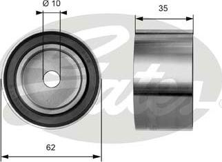 GATES-SEA T41002 - Направляющий ролик, зубчатый ремень ГРМ autospares.lv