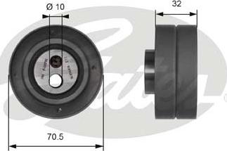 GATES-SEA T41141 - Натяжной ролик, зубчатый ремень ГРМ autospares.lv