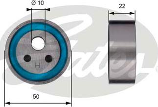 GATES-SEA T41154 - Натяжной ролик, зубчатый ремень ГРМ autospares.lv