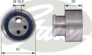 GATES-SEA T41119 - Натяжной ролик, зубчатый ремень ГРМ autospares.lv