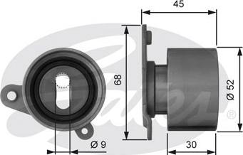 GATES-SEA T41184 - Натяжной ролик, зубчатый ремень ГРМ autospares.lv