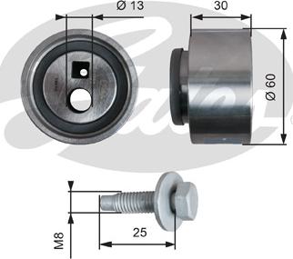 GATES-SEA T41139 - Натяжной ролик, зубчатый ремень ГРМ autospares.lv