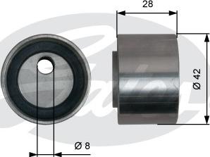 GATES-SEA T41305 - Натяжной ролик, зубчатый ремень ГРМ autospares.lv