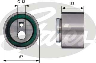 GATES-SEA T41258 - Натяжной ролик, зубчатый ремень ГРМ autospares.lv