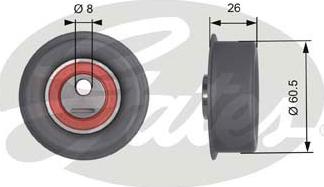 GATES-SEA T41253 - Натяжной ролик, зубчатый ремень ГРМ autospares.lv