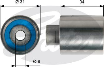 GATES-SEA T41239 - Направляющий ролик, зубчатый ремень ГРМ autospares.lv