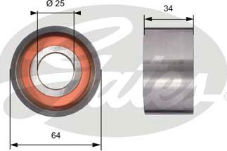 GATES-SEA T41234 - Натяжной ролик, зубчатый ремень ГРМ autospares.lv