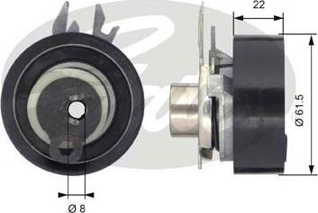 GATES-SEA T43046 - Натяжной ролик, зубчатый ремень ГРМ autospares.lv