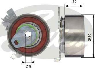 GATES-SEA T43040 - Натяжной ролик, зубчатый ремень ГРМ autospares.lv