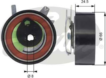 GATES-SEA T43048 - Натяжной ролик, зубчатый ремень ГРМ autospares.lv