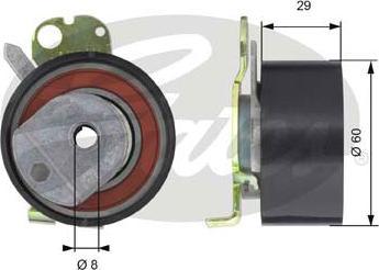 GATES-SEA T43050 - Натяжной ролик, зубчатый ремень ГРМ autospares.lv