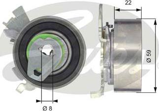 GATES-SEA T43053 - Натяжной ролик, зубчатый ремень ГРМ autospares.lv