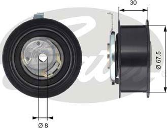 GATES-SEA T43062 - Натяжной ролик, зубчатый ремень ГРМ autospares.lv