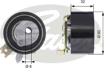 GATES-SEA T43014 - Натяжной ролик, зубчатый ремень ГРМ autospares.lv