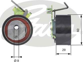 GATES-SEA T43088 - Натяжной ролик, зубчатый ремень ГРМ autospares.lv