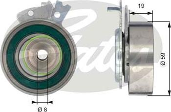 GATES-SEA T43038 - Натяжной ролик, зубчатый ремень ГРМ autospares.lv