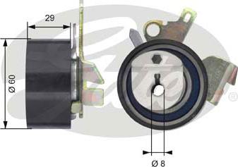 GATES-SEA T43074 - Натяжной ролик, зубчатый ремень ГРМ autospares.lv