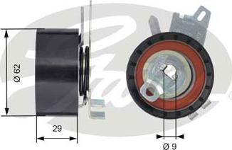 GATES-SEA T43145 - Натяжной ролик, зубчатый ремень ГРМ autospares.lv