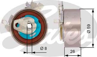 GATES-SEA T43154 - Натяжной ролик, зубчатый ремень ГРМ autospares.lv