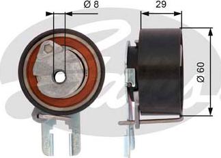 GATES-SEA T43158 - Натяжной ролик, зубчатый ремень ГРМ autospares.lv