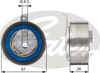 GATES-SEA T43152 - Натяжной ролик, зубчатый ремень ГРМ autospares.lv